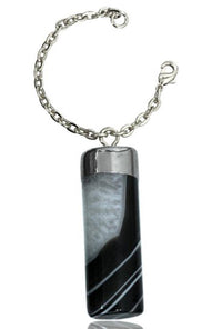 Cargar imagen en el visor de la galería, Charm Piercing Anhänger Ohrhänger für Flesh Tunnels gold Silber Messing Stein Karabiner - chic-net.de
