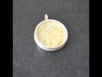 Load image into Gallery viewer, Anhänger 925 Sterling Silber rund Fisch Sand gold Glas - chic-net.de
