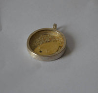 Load image into Gallery viewer, Anhänger 925 Sterling Silber rund Fisch Sand gold Glas - chic-net.de
