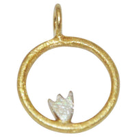 Load image into Gallery viewer, Anhänger 925 Sterling Silber vergoldet Tulpe Kreis - chic-net.de
