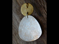 Load image into Gallery viewer, Anhänger Silber 925 vergoldet gebürstet Kreis Plektrum - chic-net.de
