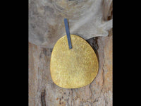 Cargar imagen en el visor de la galería, Anhänger Silber 925 vergoldet gebürstet schwarz Plektrum - chic-net.de
