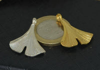 Load image into Gallery viewer, Anhänger Silber 925 vergoldet Ginkgo Blatt 25mm - chic-net.de
