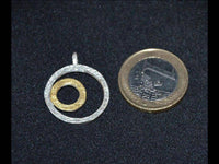 Cargar imagen en el visor de la galería, Anhänger Silber 925 vergoldet Ringe Kreise - chic-net.de
