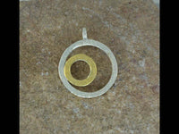 Cargar imagen en el visor de la galería, Anhänger Silber 925 vergoldet Ringe Kreise - chic-net.de
