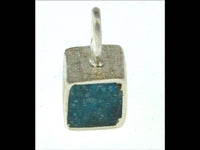 Load image into Gallery viewer, Anhänger Silber 925 Würfel crushed Stein 5mm - chic-net.de
