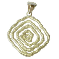 Load image into Gallery viewer, Anhänger wellig Rillen Raute 3 cm Spirale 925er Sterling Silber Silberanhänger Damen Schmuck - chic-net.de
