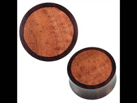 Load image into Gallery viewer, Arangholz Plug natürliche Maserung gefüllt mit Teakholz Tribal Expander Tunnel - chic-net.de
