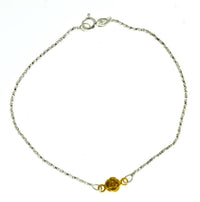 Load image into Gallery viewer, Armband 20cm vergoldet Silber 925 Blatt Rose - chic-net.de
