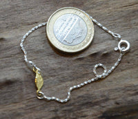 Load image into Gallery viewer, Armband 20cm vergoldet Silber 925 Blatt Rose - chic-net.de
