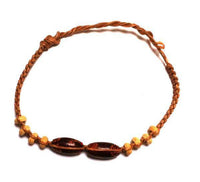 Load image into Gallery viewer, Armbänder Muster dunkelbraun hellbraun Freundschaftsarmband Armband Holzperlen Baumwolle gewachst - chic-net.de
