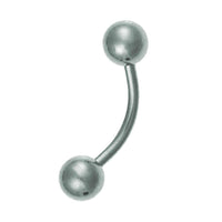 Load image into Gallery viewer, Banane Curved Barbell Piercing mit großen Kugeln Basic aus Edelstahl silberfarben - chic-net.de

