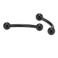 Load image into Gallery viewer, Banane Piercing mit Kugeln schwarz Curved Barbell Edelstahl - chic-net.de

