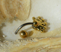 Load image into Gallery viewer, Bauchnabel Piercing Brass Edelstahl Auge Stein Kristall - chic-net.de
