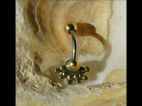 Load image into Gallery viewer, Bauchnabel Piercing Brass Edelstahl Auge Stein Kristall - chic-net.de
