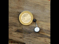 Cargar imagen en el visor de la galería, Bauchnabel Piercing Edelstahl Horn Bone Mond Gesicht - chic-net.de
