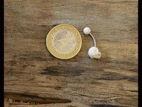 Cargar imagen en el visor de la galería, Bauchnabel Piercing Edelstahl Knochen Skull - chic-net.de

