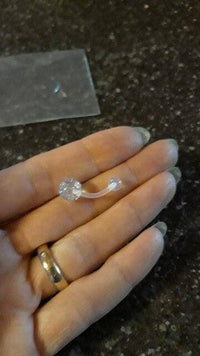 Cargar imagen en el visor de la galería, Bauchnabelpiercing Acryl Glitzer Kugeln 1.6 x10mm - chic-net.de
