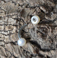 Cargar imagen en el visor de la galería, Bauchnabelpiercing Edelstahl 5mm Perlen Stab 10 x 1.6mm - chic-net.de
