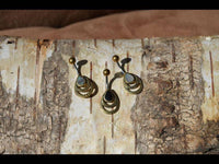 Cargar imagen en el visor de la galería, Bauchnabelpiercing Edelstahl Brass Doppelträne Inlay - chic-net.de
