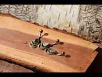 Cargar imagen en el visor de la galería, Bauchnabelpiercing Edelstahl Brass Doppelträne Inlay - chic-net.de
