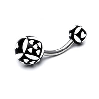 Load image into Gallery viewer, Bauchnabelpiercing Herzchen Würfel Bioflex 2 Kugeln Bananenpiercing Edelstahl nickelfrei - chic-net.de
