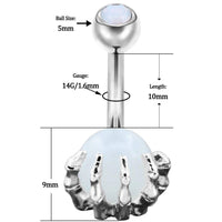 Load image into Gallery viewer, Bauchnabelpiercing Kralle Edelstahl Stein - chic-net.de
