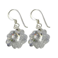 Cargar imagen en el visor de la galería, Blumen Zirkonia Ohrringe Silberohrringe facettiert 925 Sterling Silber bunt - chic-net.de
