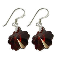 Cargar imagen en el visor de la galería, Blumen Zirkonia Ohrringe Silberohrringe facettiert 925 Sterling Silber bunt - chic-net.de
