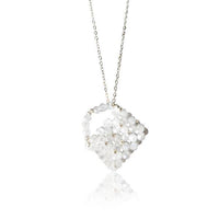 Load image into Gallery viewer, Brass Kette Glaskristalle Handtasche weiß facettiert silber nickelfrei Glitzer Schmuck - chic-net.de
