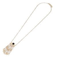 Load image into Gallery viewer, Brass Kette gold Anhänger Stein schwarz Ketten Raute ca.45cm - chic-net.de
