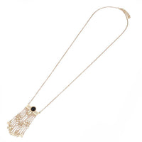 Load image into Gallery viewer, Brass Kette gold Anhänger Stein schwarz Ketten Raute ca.45cm - chic-net.de
