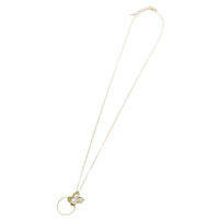 Load image into Gallery viewer, Brass Kette goldfarben Kreis Blütenblätter Perlen weiß ca. 46cm Länge - chic-net.de
