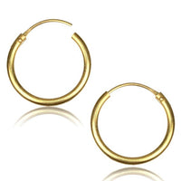 Load image into Gallery viewer, Brass Ohrringe Creolen antik golden Hoops zwei Größen - chic-net.de
