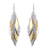 Cargar imagen en el visor de la galería, Brass Ohrringe silberfarben und goldfarben Mix Anhänger Abstrakt - chic-net.de
