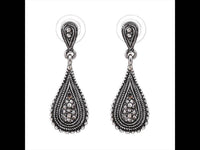 Load image into Gallery viewer, Brass Ohrstecker antik silberfarben Tropfen groß klein Kugeln - chic-net.de
