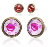 Load image into Gallery viewer, Brass Ohrstecker Stern Sterne bunt Unisex Ohrringe Edelstahl nickelfrei Kommunismus 12 mm - chic-net.de
