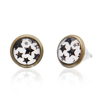 Load image into Gallery viewer, Brass Ohrstecker Stern Sterne bunt Unisex Ohrringe Edelstahl nickelfrei Kommunismus 12 mm - chic-net.de
