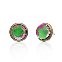 Load image into Gallery viewer, Brass Ohrstecker Stern Sterne bunt Unisex Ohrringe Edelstahl nickelfrei Kommunismus 12 mm - chic-net.de
