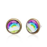 Load image into Gallery viewer, Brass Ohrstecker Stern Sterne bunt Unisex Ohrringe Edelstahl nickelfrei Kommunismus 12 mm - chic-net.de
