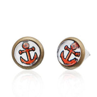 Load image into Gallery viewer, Brass Ohrstecker Stern Sterne bunt Unisex Ohrringe Edelstahl nickelfrei Kommunismus 12 mm - chic-net.de
