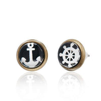 Load image into Gallery viewer, Brass Ohrstecker Stern Sterne bunt Unisex Ohrringe Edelstahl nickelfrei Kommunismus 12 mm - chic-net.de
