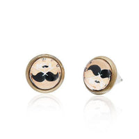 Load image into Gallery viewer, Brass Ohrstecker Stern Sterne bunt Unisex Ohrringe Edelstahl nickelfrei Kommunismus 12 mm - chic-net.de
