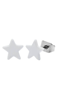 Cargar imagen en el visor de la galería, Brass Ohrstecker Stern Sterne bunt Unisex Ohrringe Edelstahl nickelfrei Kommunismus 12 mm - chic-net.de
