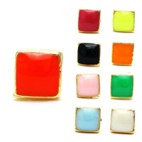 Cargar imagen en el visor de la galería, Brass Ohrstecker Stern Sterne bunt Unisex Ohrringe Edelstahl nickelfrei Kommunismus 12 mm - chic-net.de
