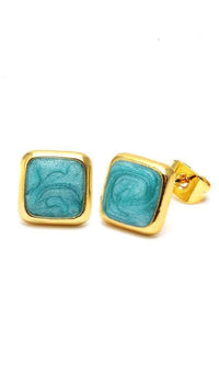 Load image into Gallery viewer, Brass Ohrstecker Stern Sterne bunt Unisex Ohrringe Edelstahl nickelfrei Kommunismus 12 mm - chic-net.de
