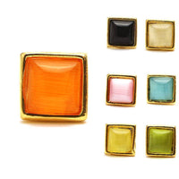 Load image into Gallery viewer, Brass Ohrstecker Stern Sterne bunt Unisex Ohrringe Edelstahl nickelfrei Kommunismus 12 mm - chic-net.de
