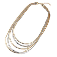 Load image into Gallery viewer, Brass Schmuckset goldfarben silberfarben Kugel Ohrringe Kette Röhre - chic-net.de
