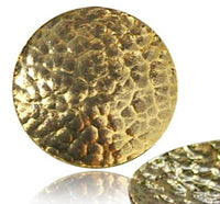 Cargar imagen en el visor de la galería, Brass Tunnel Plug antik gold gehämmert konkav Messing - chic-net.de
