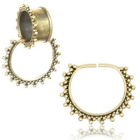 Cargar imagen en el visor de la galería, Charm Piercing Anhänger Ohrringe für Flesh Tunnels gold antik Messing Ohrhänger - chic-net.de
